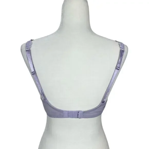 Victoria's Secret Lace Bra Underwire Unlined Pastel Lilac Size 36C Sexy Y2K - Picture 5 of 11